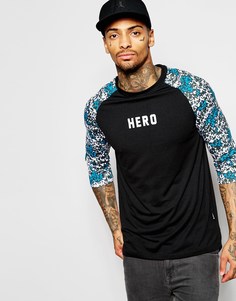 Удлиненная футболка с рукавами 3/4 Hero's Heroine - Черный
