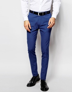 Синие супероблегающие брюки ASOS - Синий