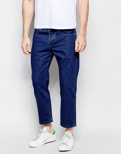 Укороченные прямые джинсы ASOS - Темный синий