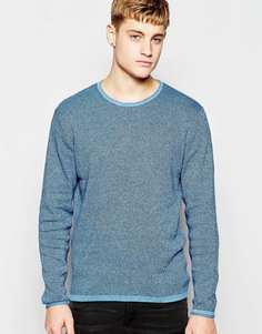 Вязаный джемпер из смешанной пряжи Jack &amp; Jones - Имперский синий