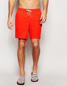 Красные шорты для плавания средней длины ASOS - Красный