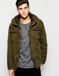 Парка с 4 карманами Abercrombie &amp; Fitch - Оливковый