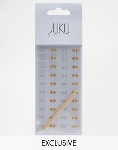 Набор треугольных наклеек на ногти Juku Nails эксклюзивно для ASOS - Золотистые и серебристые - Золотой и серебряный