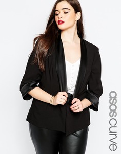 Блейзер-смокинг ASOS CURVE - Черный