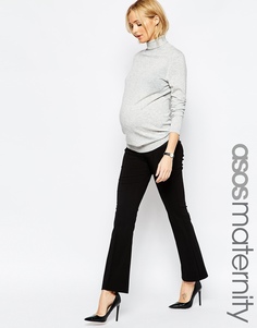 Расклешенные офисные брюки для беременных ASOS Maternity - Черный