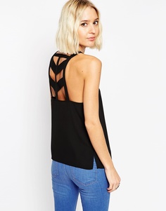 Топ с высокой горловиной ASOS - Черный