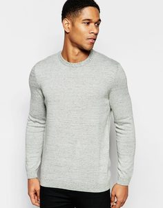 Хлопковый джемпер с круглым вырезом ASOS - Цвет хаки