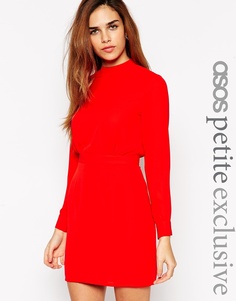 Платье мини с высокой горловиной ASOS PETITE - Красный