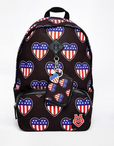Рюкзак с принтом Love Moschino - Черный