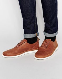 Кожаные кроссовки Fred Perry Lawson - Коричневый