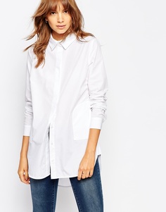 Удлиненная рубашка с карманами Vila - Белый
