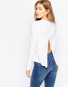 Свободный топ с разрезом сзади ASOS - Белый