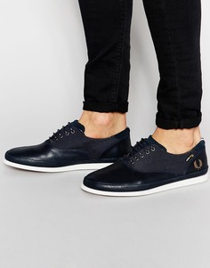 Кроссовки из нейлона и кожи Fred Perry Lawson - Синий