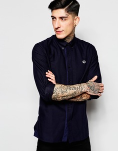 Оксфордская рубашка слим Fred Perry - Темно-синий