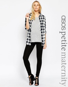 Длинные мягкие леггинсы для беременных ASOS Maternity PETITE - Черный