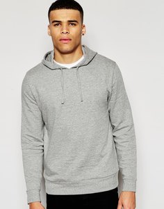 Худи из серой меланжевой ткани ASOS - Серый меланж