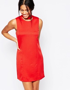 Цельнокройное платье из крепа Influence - Красно-бурый