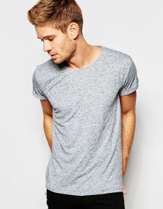 Меланжевая футболка Selected Homme - Темно-серый