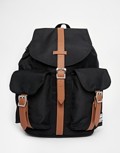 Черный рюкзак с контрастными светло-коричневыми ремешками Herschel Supply Co Dawson