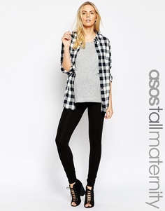 Длинные мягкие леггинсы для беременных ASOS Maternity TALL - Черный