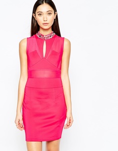 Облегающее платье со вставками Girl in Mind - Розовый