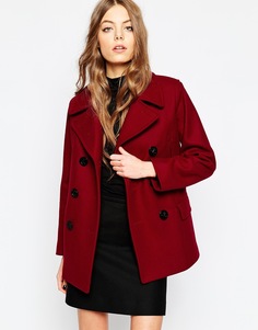 Пальто клюквенного цвета Gloverall Reefer - Cranberry