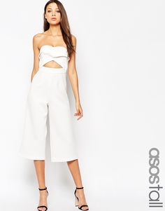 Комбинезон бандо с юбкой-брюками эксклюзивно для ASOS TALL - Белый