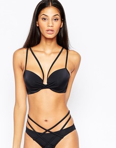 Бикини топ DD-G с перекрутом эксклюзивно для ASOS FULLER BUST - Черный