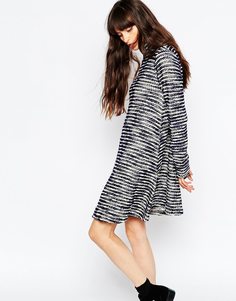 Свободное платье с высоким воротом ASOS - Темно-синий