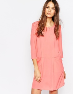 Цельнокройное платье с карманами и рукавами 3/4 Vero Moda - Розовый Salmon Rose