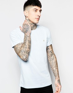 Эксклюзивная футболка слим с логотипом F Farah - Blue heath