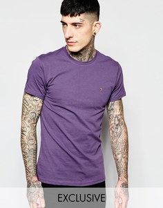 Эксклюзивная футболка слим с логотипом F Farah - Инжир