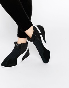 Черные фактурные кроссовки средней высоты Puma Eskiva - Черный