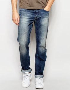 Темные выбеленные джинсы классического кроя Diesel Buster 849A - Темный винтажный