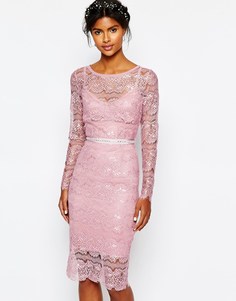 Свадебное платье мятного цвета с отделкой на поясе Body Frock - Дымчатая роза