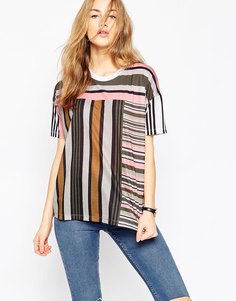 Топ в блочную полоску ASOS - Мульти