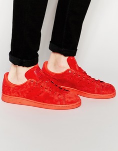 Замшевые кроссовки Adidas Originals Stan Smith - Красный