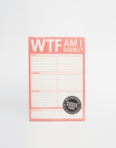 Бумага для заметок с надписью WTF Am I Doing - Мульти Gifts