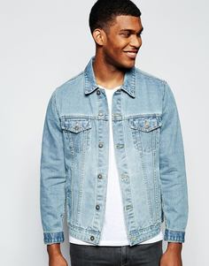 Джинсовая куртка слим ASOS - Синий