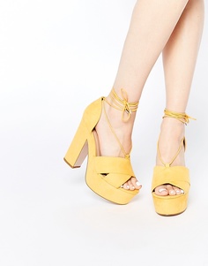 Сандалии на платформе для широкой стопы ASOS HEATH - Marigold