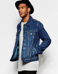 Джинсовая куртка кроя слим ASOS - Синий