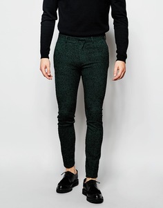Зеленые супероблегающие брюки ASOS - Зеленый