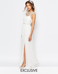 Свадебное платье макси с отделкой TFNC - Белый