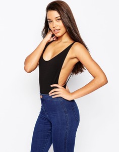 Боди с глубоким вырезом сзади ASOS - Черный