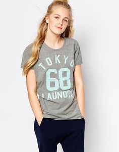 Футболка с короткими рукавами и логотипом Tokyo Laundry - Умеренный серый меланж