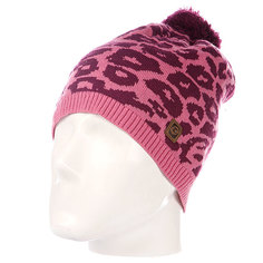 Шапка с помпоном женская Rip Curl Leopard Beanie Chateau Rose