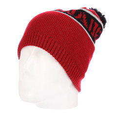 Шапка с помпоном Grenade Block Beanie Red