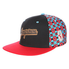 Бейсболка Запорожец 3 Logo Снеп Black/Red
