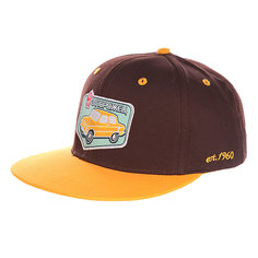 Бейсболка с прямым козырьком Запорожец Авто Снэп Brown/Yellow
