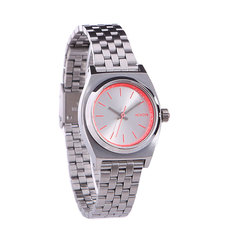 Часы женские Nixon Small Time Teller Silver/Neon Pink